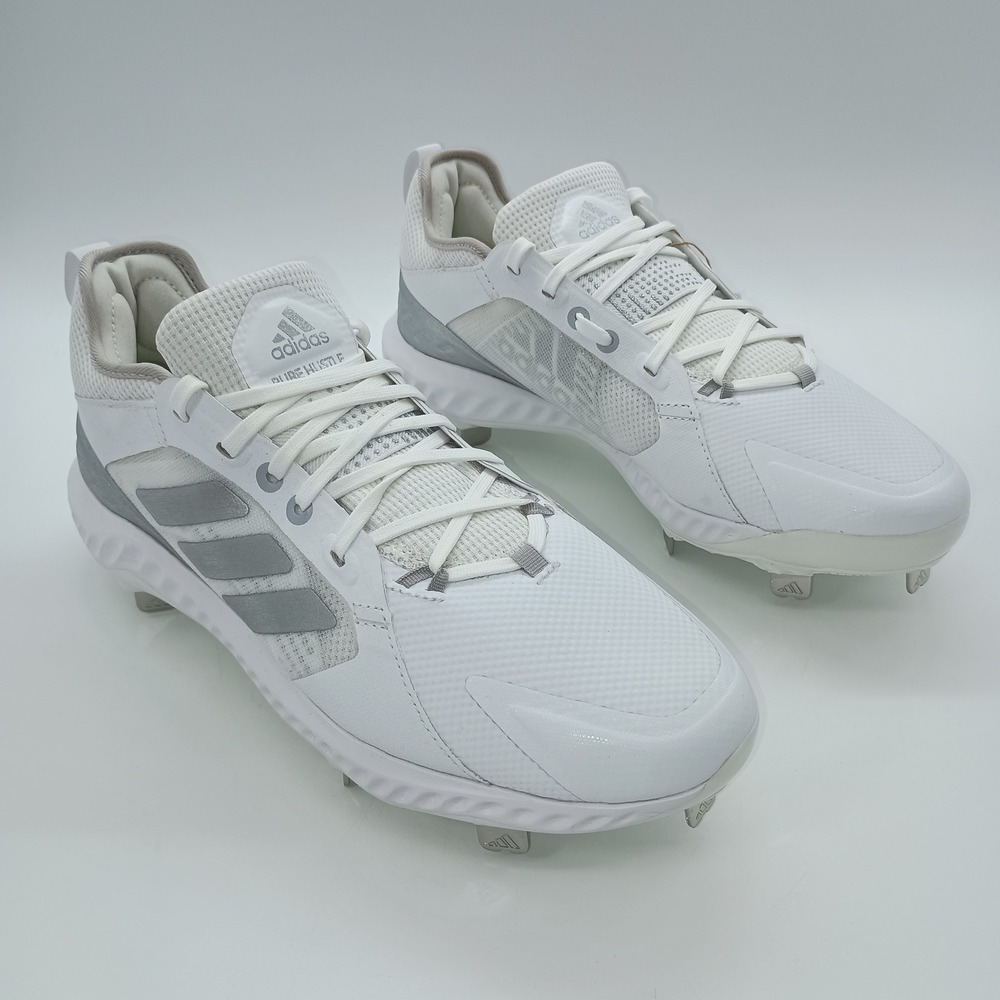 Adidas PureHustle Softball Cleats White Silver FV9038 Womens 10.5 New